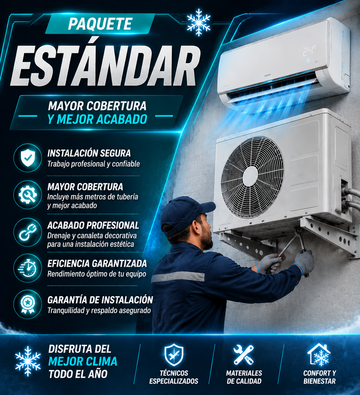ChatGPT Image 30 ago 2026, 14_50_39 INSTALACIÓN DE AIRE ACONDICIONADO PAQUETE ESTÁNDAR - Imagen 1