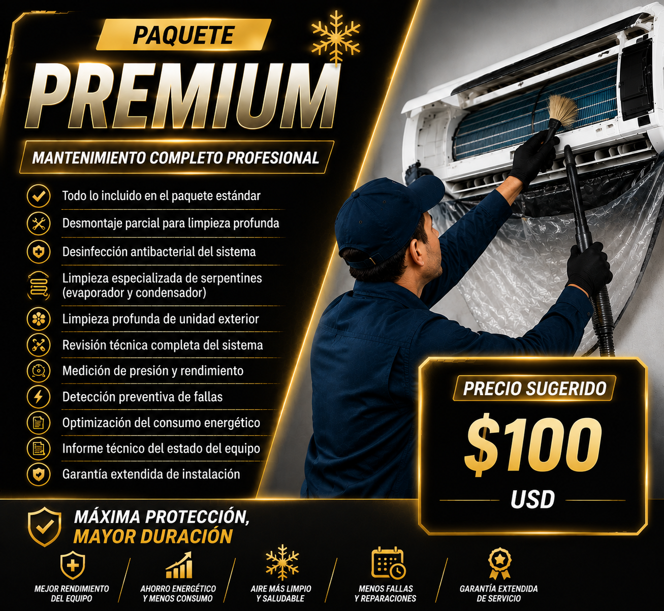 ChatGPT Image 30 ago 2026, 15_54_39 MANTENIMIENTO DE AIRE ACONDICIONADO PAQUETE PREMIUM - Imagen 1