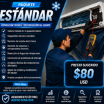 ARREGLO / REPARACIÓN DE AIRE ACONDICIONADO PAQUETE ESTÁNDAR