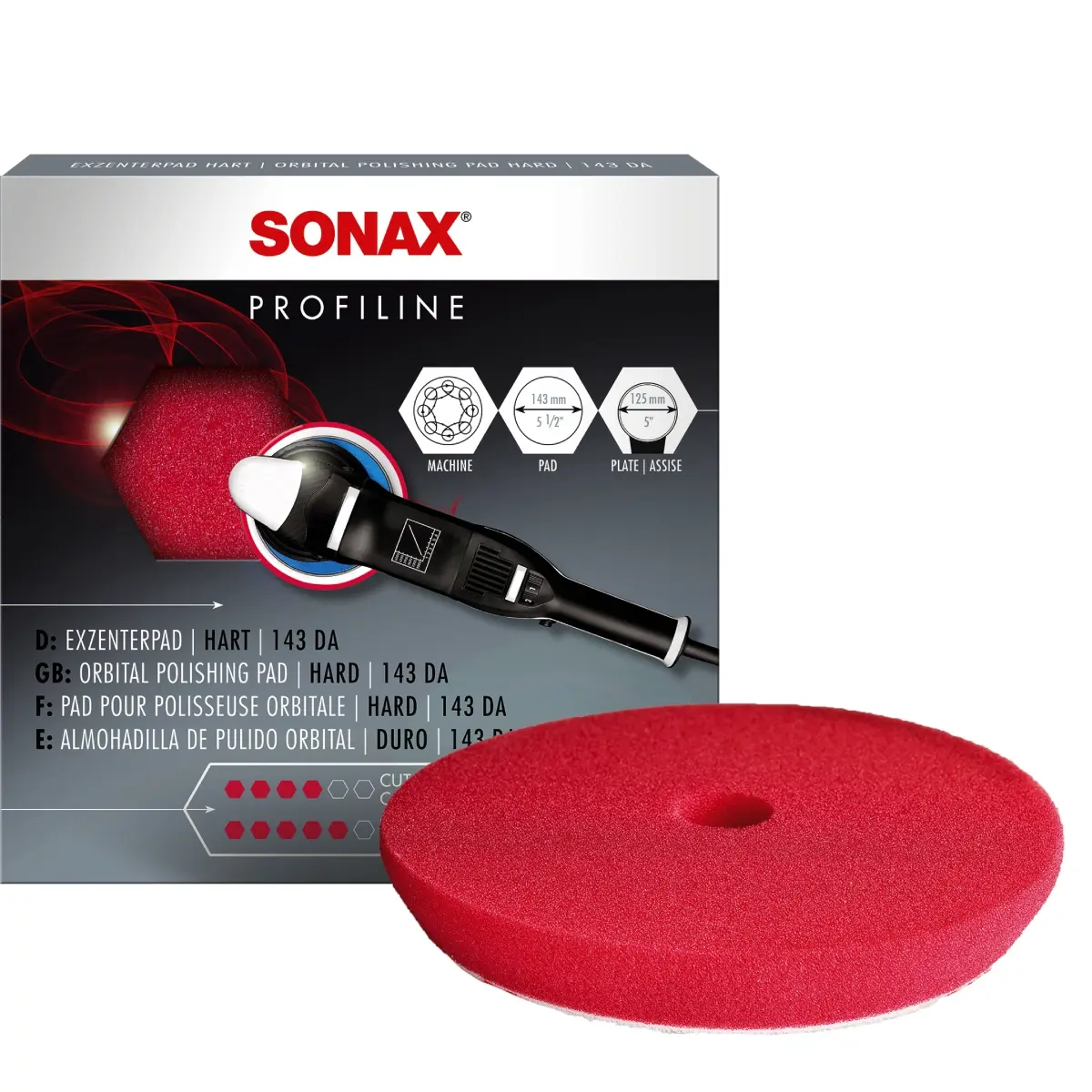 be84d35bf11cf1c126ced1df95e34dfb Esponja de pulido roja 143mm - Imagen 1